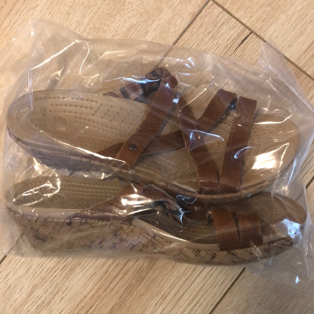 Crocs Cork Wedge Sandals